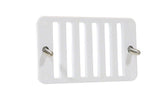 Gutter/Deck Grate With Screws - 2-3/8 x 4 Inches - White