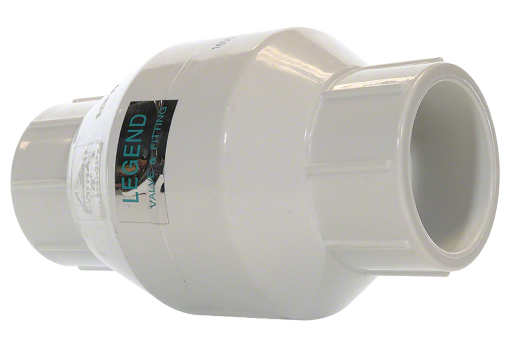 In-Line Spring Check PVC Valve 1-1/2 Inch Solvent x Solvent