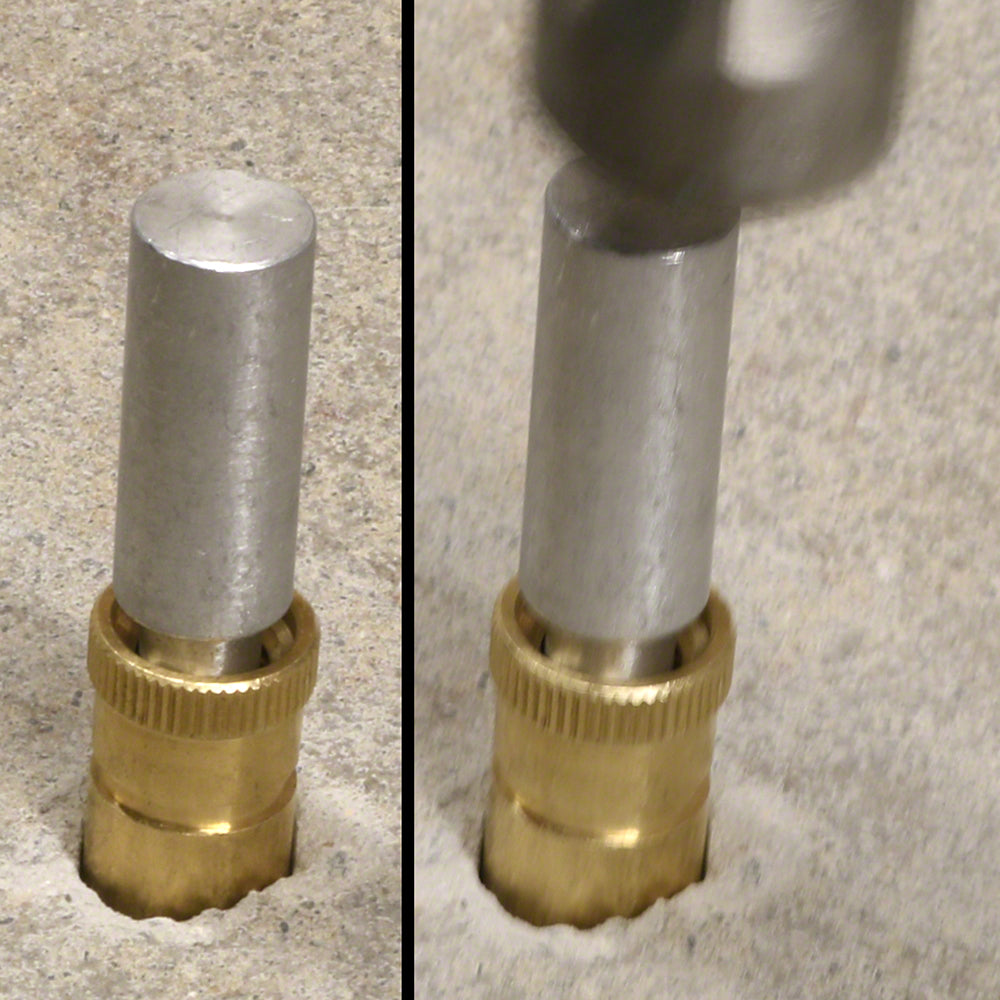 Loop-Loc Aluminum Tamp Tool for installing Brass Anchors 