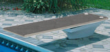 Flyte-Deck II Stand With 6 Foot Frontier III Diving Board - White Stand - Pewter Gray Board With Matching Tread