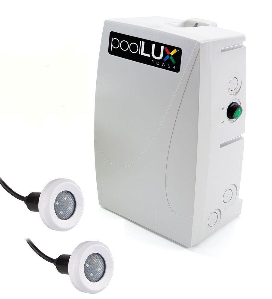 PoolLUX Power LED Treo Lighting Kit With 2 Treo RGB Lights and 60 Watt PoolLUX Power System
