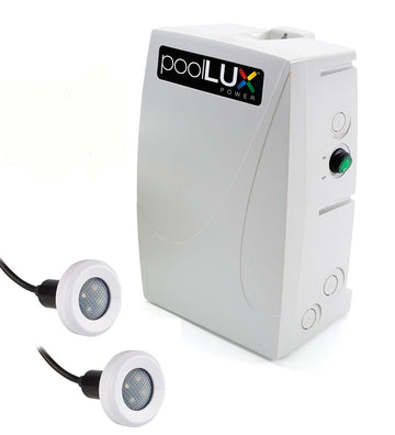 PoolLUX Power LED Treo Lighting Kit With 2 Treo RGB Lights and 100 Watt PoolLUX Power System