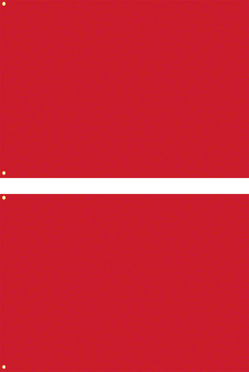 Double (2) Red Very High Hazard Flags 30 x 40 Inches