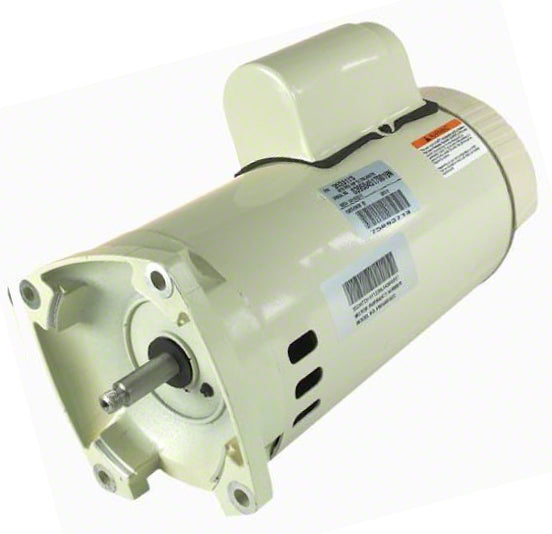 5 HP Pump Motor 56Y Square Flange - 1-Speed 208-230 Volts 60 Hz - Energy Effcient Full Rated - Almond