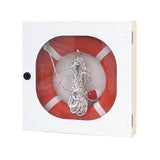 Safety Station Cabinet Equipped With 30 Inch USCG Life Ring Buoy and Throw Line - Orange