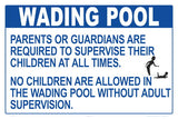 New Jersey Wading Pool Rules Sign - 18 x 12 Inches on Styrene Plastic