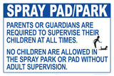 New Jersey Spray Pad/Park Rules Sign - 18 x 12 Inches on Heavy-Duty Aluminum