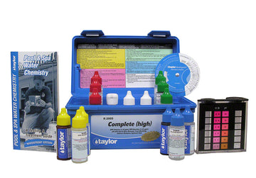 Taylor Complete DPD Chlorine/Bromine, pH, Alkalinity, CYA (DPD Hi-Range) Test Kit .75 Oz. - K-2005