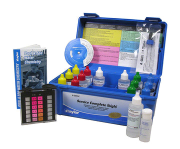 Taylor Service Complete DPD Chlorine/Bromine, pH, Alkalinity, CYA (DPD Hi Range) Test Kit 2 Oz. - K-2005C