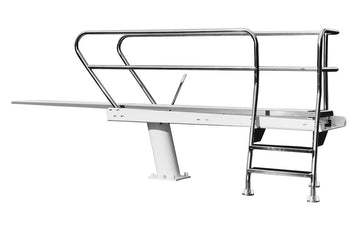 1 Meter Deluxe Commercial Pool Diving Tower With Left Ladder