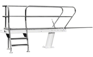 1 Meter Deluxe Commercial Pool Diving Tower With Right Ladder