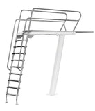 3 Meter Deluxe Commercial Pool Diving Tower With Heel Ladder - Includes Alternate Jig and Mounting Hardware