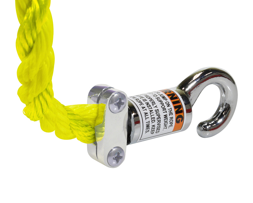 Pool Safety Rope and Float Kit - 25 Feet - 1/2 Inch Yellow Rope with 3 x 5 Inch Locking Floats