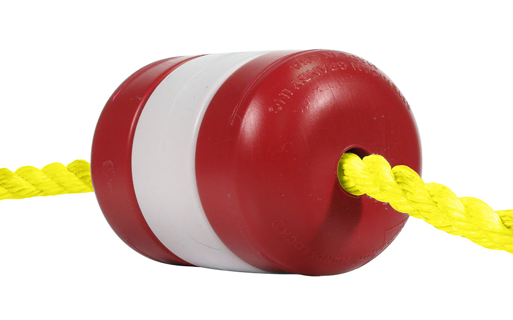 Pool Safety Rope and Float Kit - 170 Feet - 1/2 Inch Yellow Rope with 3 x 5 Inch Locking Floats