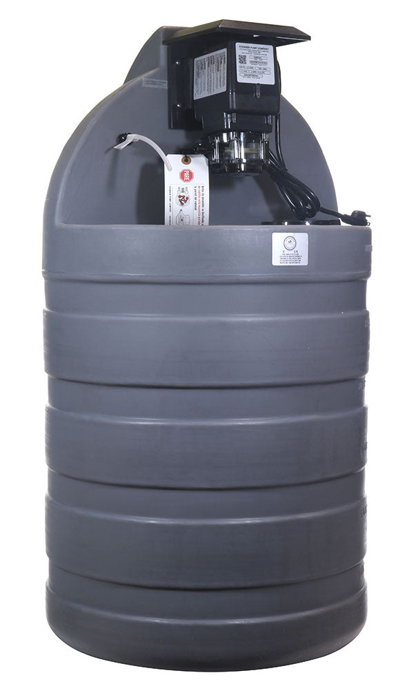 30 Gallon Gray Chemical Tank With 45MPHP2 Model Fixed Pump - 100 PSI 3 GPD 120 Volt - 1/4 Inch Standard Tubing