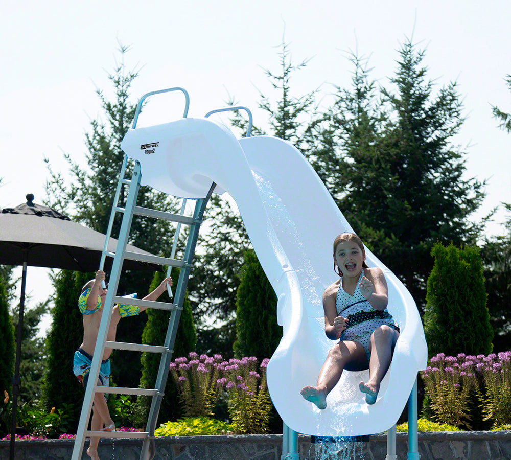 Rogue2 Water Slide - Right Turn - 6.5 Feet - White