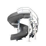 Vortex Open Flume Water Slide - 360 Degree Twists - 7.5 Feet - Staircase - Gray Granite