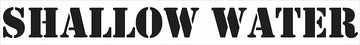 SHALLOW WATER 48 Inch x 6 Inch Reusable Stencil - Depth Marker with 4 Inch Lettering