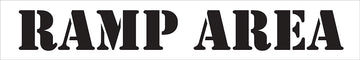 RAMP AREA 36 Inch x 6 Inch Reusable Stencil - Depth Marker with 4 Inch Lettering