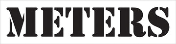 METERS 24 Inch x 6 Inch Reusable Stencil - Depth Marker with 4 Inch Lettering