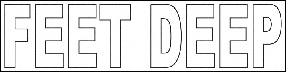 FEET DEEP Vinyl Depth Marker Stencil 19 Inch x 6 Inch with 4 Inch Lettering