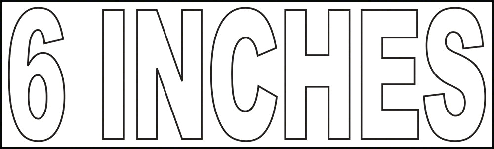 6 INCHES Vinyl Depth Marker Stencil 18 Inch x 6 Inch with 4 Inch Lettering