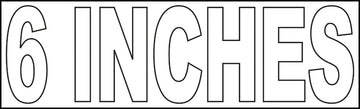6 INCHES Vinyl Depth Marker Stencil 18 Inch x 6 Inch with 4 Inch Lettering