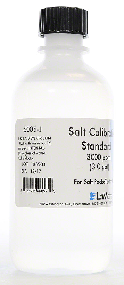 LaMotte Salt PockeTester Calibration Solution 3000 PPM - 120 mL Bottle - 6005-J