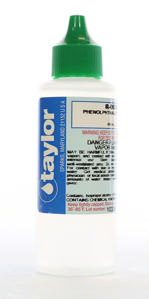 Taylor Phenolphthalein Indicator - Green Cap - 2 Oz. (60 mL) Dropper Bottle - R-0638G-C