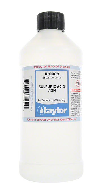 Taylor Sulfuric Acid .12N #9 - 16 Oz. Bottle - R-0009-E