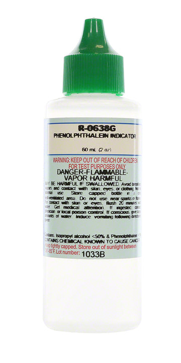 Taylor Phenolphthalein Indicator - Green Cap - 2 Oz. (60 mL) Dropper Bottle - R-0638G-C