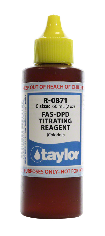 Taylor FAS-DPD Titrating (Chlorine) - 2 Oz. (60 mL) Dropper Bottle - R-0871-C