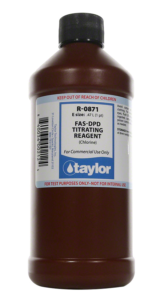 Taylor FAS-DPD Titrating Reagent (Chlorine) - 16 Oz. Bottle - R-0871-E