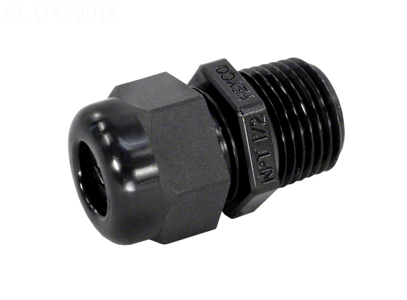 Injection Fitting for Chlorinator - 1/2 Inch NPT x 7/16 Inch OD Tube - Plastic