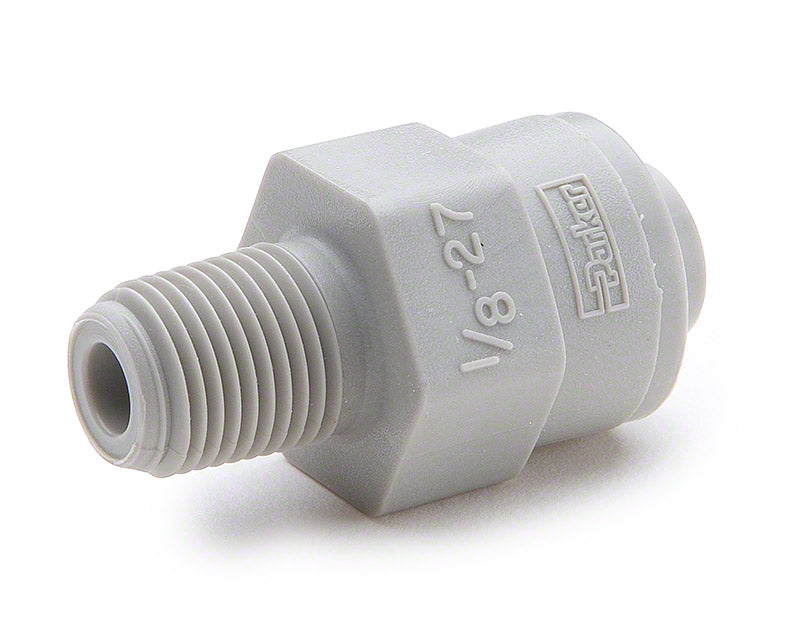 Male Connector 1/2 O.D. x 3/8 Inch MIPT - Tube to Pipe - TrueSeal