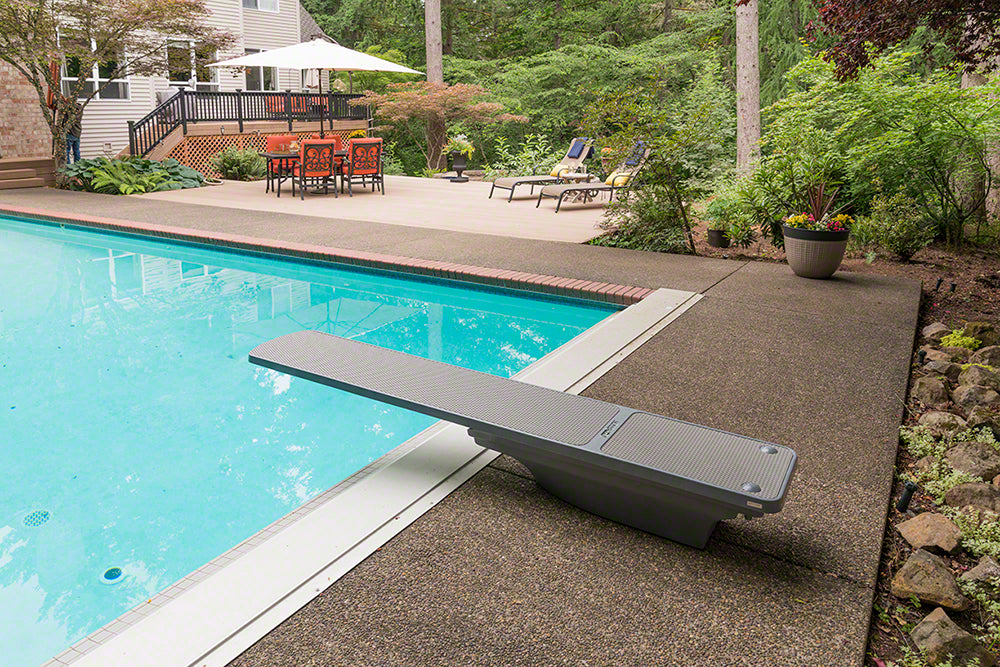 TrueTread 8 Foot Residential Diving Board - Gray With Gray TrueTread