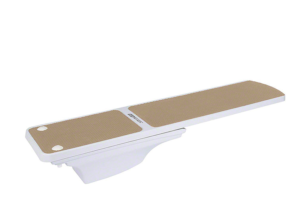 Flyte Deck II Stand With 6 Foot TrueTread Board - White Stand and Board With Tan TrueTread