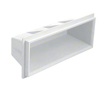 Plastic Recessed In-Wall Step - 17.5 Inch Width - White