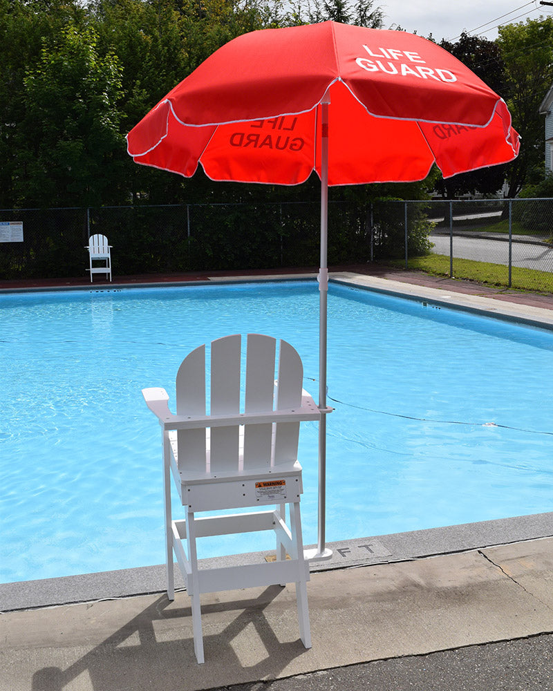 Lifeguard Umbrella With Tilt - Nylon - 6-1/2 Foot Diameter - Red