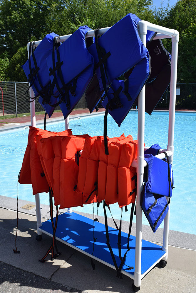 Lifeguard Rack Small Storage Rack for Life Vests - Holds 20-25