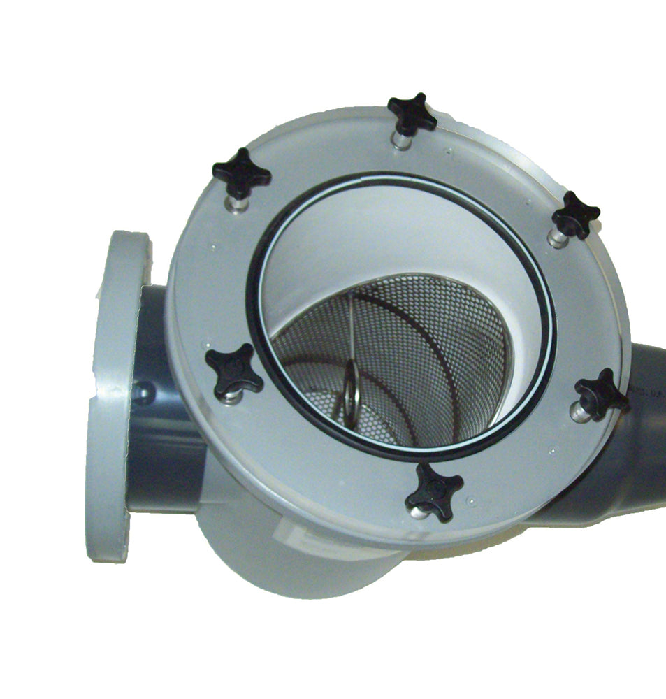 PS Series Inline Strainer 6 x 6 Inch Plastic Flanged