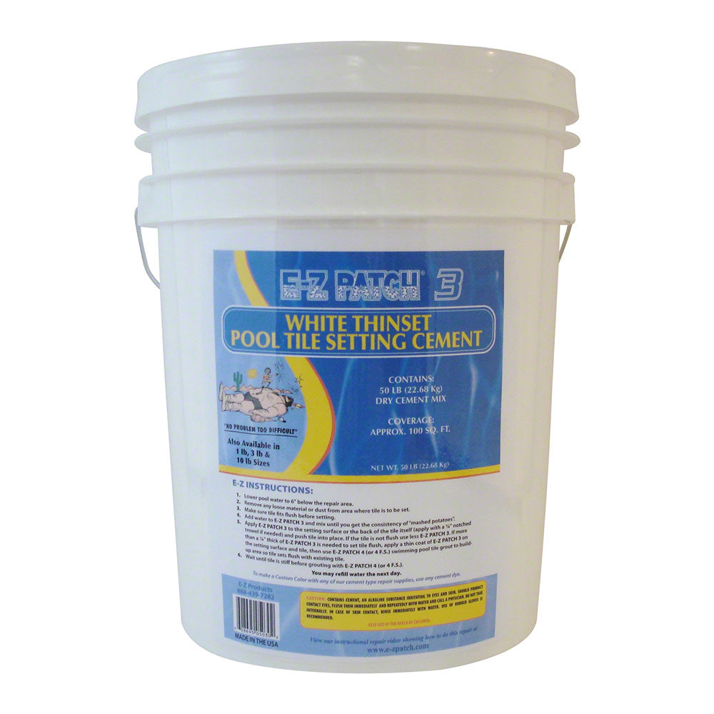 White Thinset Pool Tile Repair Cement - 50 pounds