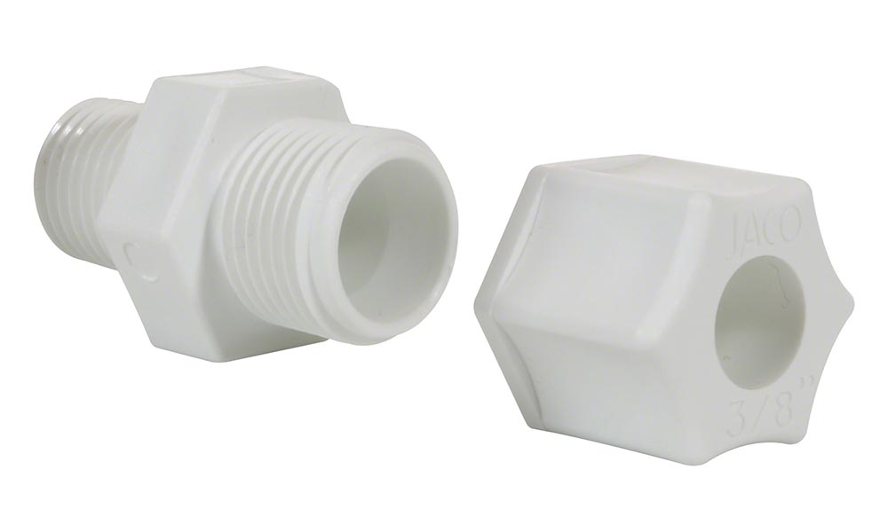 Tubing Connectors for Globe Flow Cell - 3/8 Inch