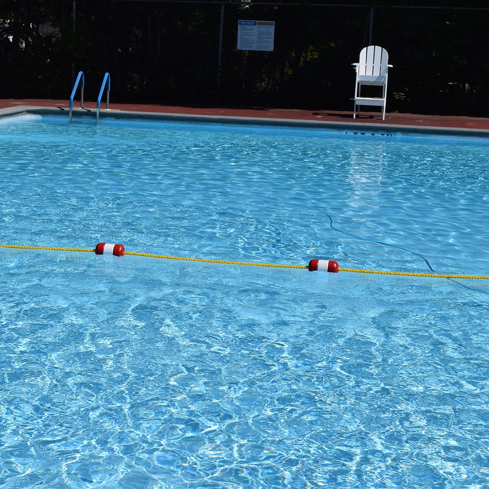 100 Foot Pool Rope & Float Kit - 3/4 Inch Yellow Rope with Locking Floats