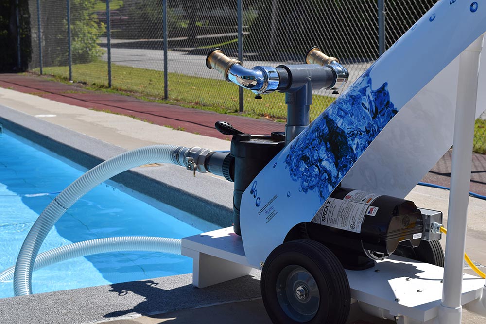 1 HP Pool Water Cooling Cannon - 115V with 50 Foot Cord and Cart