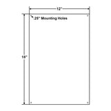 Blank Write-on Sign - 12 x 18 Inches on Styrene Plastic