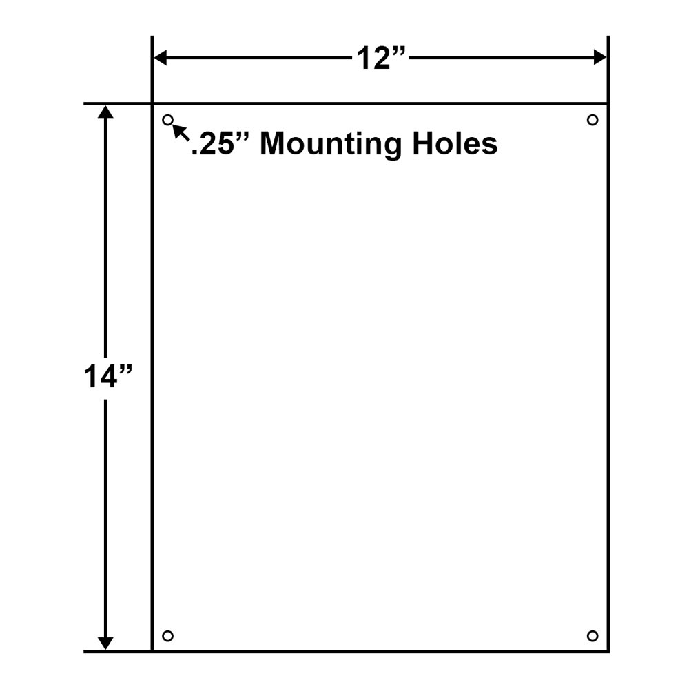 Emergency Chlorine Pump Shut Off Sign - 12 x 14 Inches on Styrene Plastic