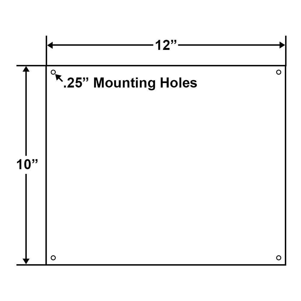 UV Index Exposure Plates for UV Index Sign - 12 x 10 Inches on Styrene Plastic - Extra Replacements