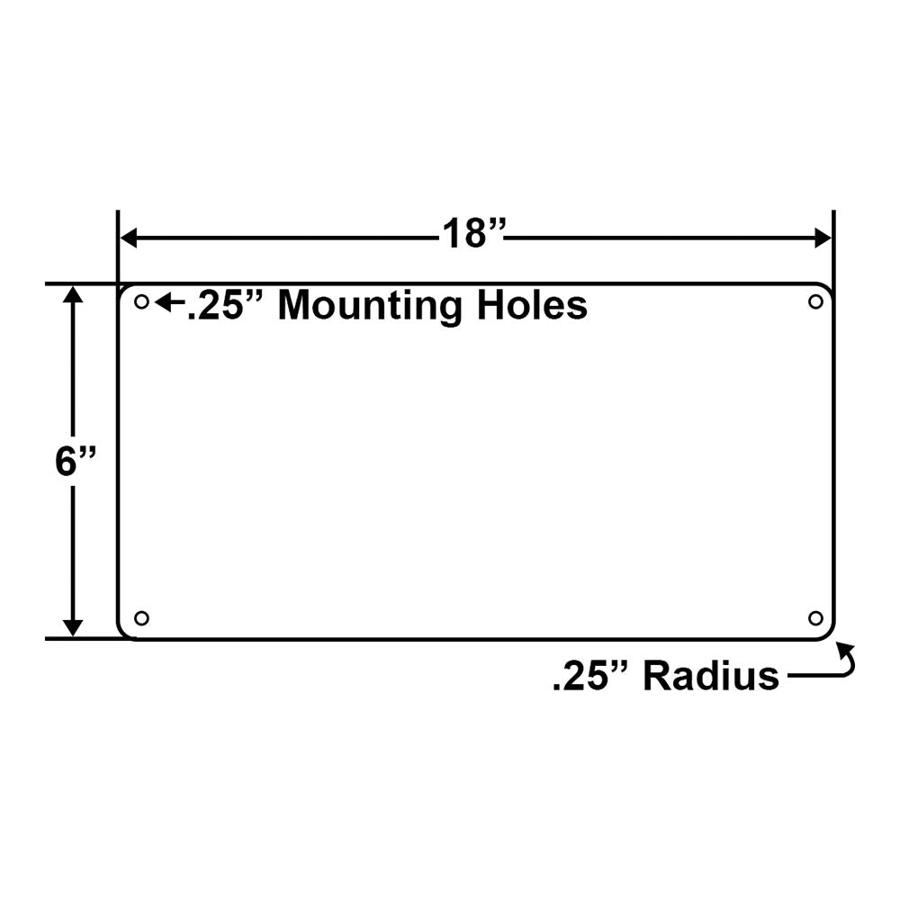 Corrosive Liquid Sign - 18 x 6 Inches on Heavy-Duty Aluminum