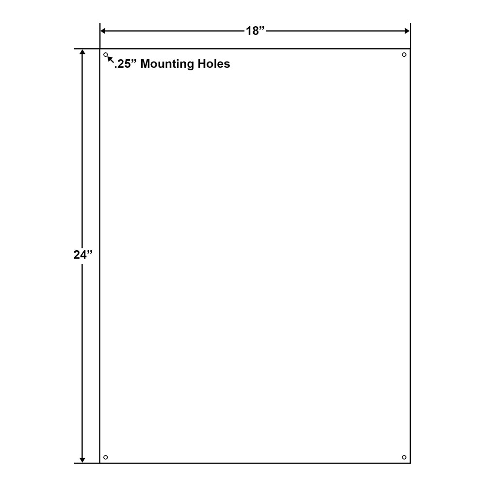 Blank Write-on Sign - 18 x 24 Inches on Styrene Plastic